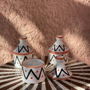 Hand-Painted Moroccan Tajine Ceramic Candle Jars