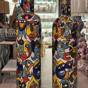 Abstract Face Moroccan Ceramic Vases