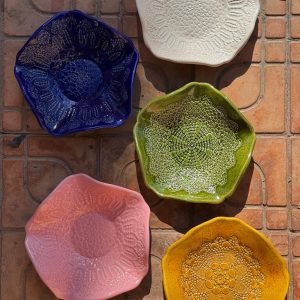 Moroccan Ceramic Lace Pattern Bowls set - 4 pieces