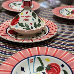 Mamma Mia Tomato and Spaghetti Motif Ceramic Dinnerware