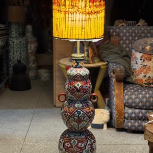 Moroccan Ceramic Tiered Floor Lamp
