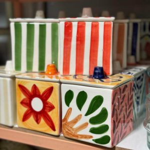 Moroccan Hand-Painted Ceramic Candle Jar Collection